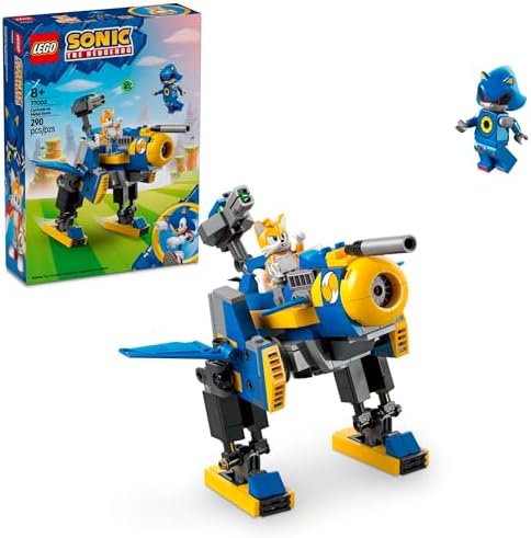 LEGO Sonic The Hedgehog Cyclone vs. Metal Sonic - Building Toy for Kids, Boys and Girls, Ages 8+ - Mech Suit with Metal Sonic and Tails Minifigures for Pretend Play - Gift Idea for Birthdays - 77002