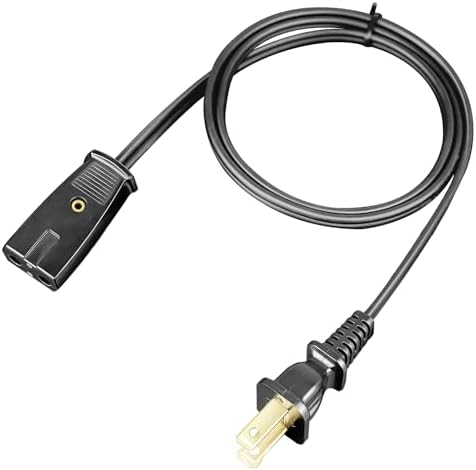 HASMX 6ft Power Cord for Hamilton Beach Percolator Coffee Pot Urn Model 40514 40614 40622 Electric Cord 2 Pin 1/2 Inch Spacing Also Fits Many Rice Cookers and Other Small Appliances