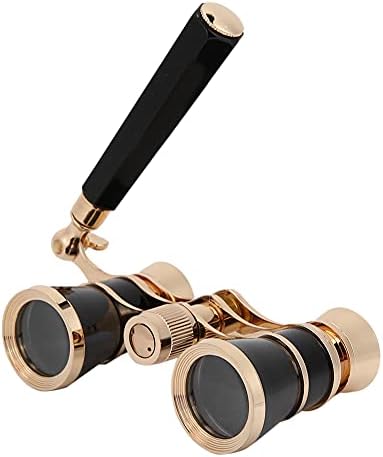 Children Opera Glasses Binocular, Theater Binocular Telescope with 3X Magnification, 25mm Optics Lens, Central Focus, 105m/ 1000m Viewing Field, Mini Binocular for Indoor Viewing(Black)