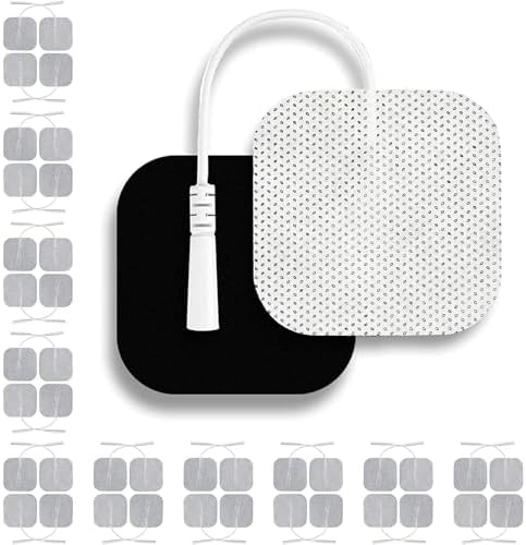 Santamedical TENS Unit Replacement Pads 2x2 40 Pcs Premium Reusable Electrode Pads - Self Adhesive Electro Therapy Patches for Electrical Stimulation - Non Irritating Stim Pads Design