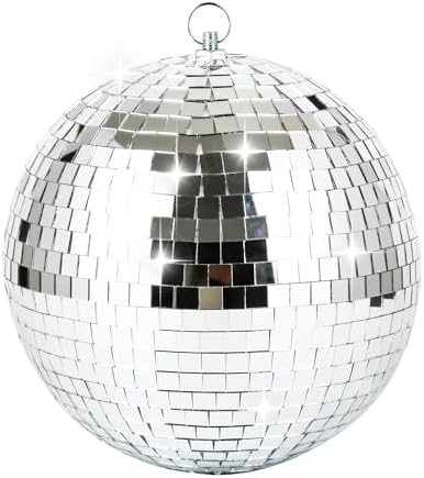 NuLink 8inch Disco Ball Decor Mirror Ball Hanging Disco Ball for Party Decorations Wedding Home