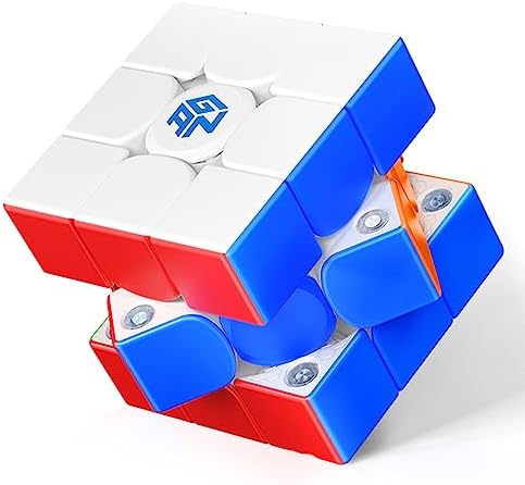 GAN 356 ME, Speed Cube 3x3 Magnetic Puzzle Toy with 48 Magnets GES Pro+ Customized 12 Tension Settings, Ideal for Children Kids Adults, GAN 356 M Upgraded Version, Frosted Coated