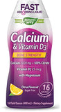 Nature's Way Liquid Calcium and Vitamin D3 Citrus Flavor 16 Ounces (Pack of 3)