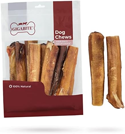 Best Pet Supplies GigaBite 6 Inch Monstrous Bully Sticks (8 Pack) - All Natural, Free Range Beef Pizzle Dog Treat