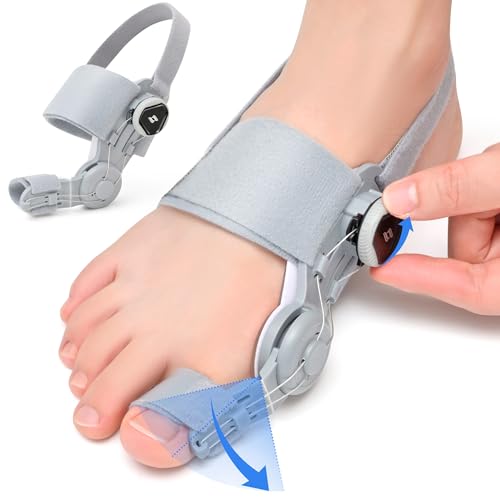 Bunion Corrector for Women & Men, Adjustable Knob Bunion Relief Orthopedic Toe Straightener with Silicone Pad Comfortable & Supportive