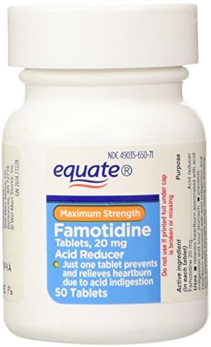 Equate - Acid Reducer, Maximum Strength, Famotidine 20 mg, 100 Tablets
