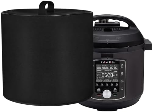 Dust Cover with 8 Quart Instant Pot, Heavy Duty Waterproof Dust Pressure Cooker Cover Case for Instant Pot Pro (8 QT) 10-in-1 Pressure Cooker/Instant Pot Duo Plus, 8 QT Pressure Cooker (Black)