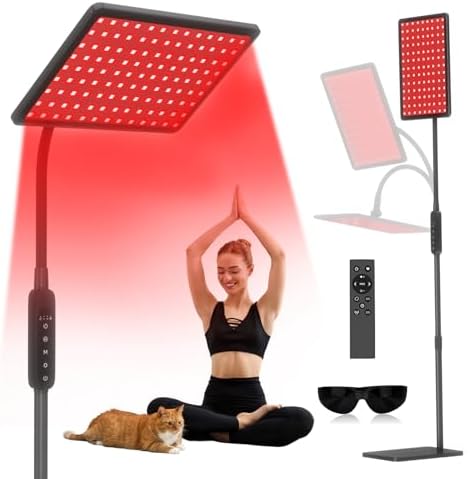 Red Light Therapy Lamp：Gooseneck Infrared Red Light Therapy Lamp with Led 660nm&850nm Red Light Therapy for Face and Body,Remote Control Near Infrared LED Red Light Therapy lamp Device at Home
