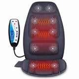 Snailax Massage Seat Cushion with Heat - Extra Memory Foam Support Pad in Neck and Lumbar,10 Vibration Massage Motors, 2 Heat Levels, Back Massager Chair Pad for Back