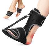 Plantar Fasciitis Night Splint: Adjustable Plantar Fasciitis Brace with Arch Support | Dorsal Night Splint for Women Men | Dual Effective Plantar Fasciitis Relief Achilles Tendonitis Foot Drop Heel Pain Black