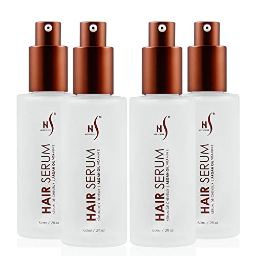 Herstyler Dry Hair Serum for Natural Shine - Argan Oil Hair Serum for Damaged Hair - Hair Serum for Frizz - Hair Serum for Straightening - Hair Shine Serum for Trendy Tresses (Pack of 4)