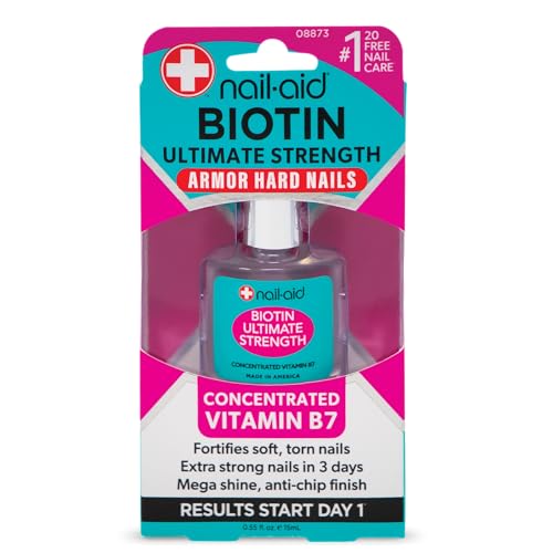 Nail-Aid 2PCs of BIOTIN ULTIMATE STRENGTH, Clear