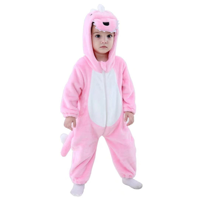 Baby Pink Dinosaur Costumes Unisex Toddler Outfit Halloween Dress Up Romper 18-24 Months