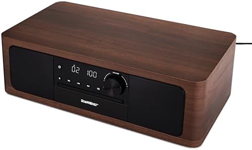 SoundBeast Stereo Shelf System with CD Player, Bluetooth, FM Radio, USB Playback, Aux in, Optical in, Alarm Clock, & Remote Control