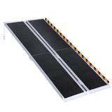 Rengue Portable Wheelchair Ramp 5FT, Folding Handicap Ramp with Non-Slip Surface Aluminum Ramps for Wheelchairs Home Steps Stairs Handicaps Doorways