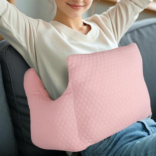 Hysterectomy Recovery Pillow, Post-Surgery Cushion for Abdomen C-Section Tummy Tuck Lumpectomy Myomectomy Patients Must Haves Abdominal Pillow with Pocket (Lght Pink)
