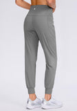 Viodia Women's Joggers with Pockets High Waisted Athletic Workout Yoga Jogger Pants for Women Tapered Sweatpants Light Grey