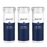 GLACIER FRESH XWF Replacement for GE XWF Refrigerator Water Filter Pack of 3