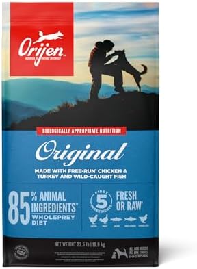 ORIJEN Original Dry Dog Food, Grain Free Dog Food for All Life Stages, Fresh or Raw Ingredients, 23.5 lb