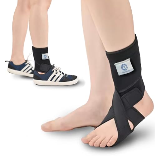Foot Drop Brace - AFO Ankle Brace - Support for Walking and Sleeping, Soft Night Splint, Ankle Stabilizer for Foot and Ankle Support - Joint Pain Relief (LEFT FOOT)