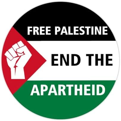 50 Pcs Free Palestine End The Apartheid Vinyl Stickers Patriotic Sticker Graphic National Friendship Durable Sticker Vinyl Stickers for Water Bottles Laptop Phone Skateboard Cup 3inch