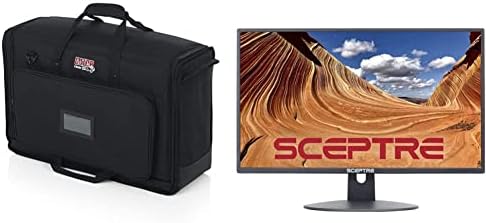 Gator Cases Padded Nylon Dual Carry Tote Bag for Transporting (2) LCD Screens, Monitors and TVs Between 19" - 24" and Sceptre 24-inch Professional Thin 1080p LED Monitor (E248W-19203R Series)