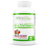BariSlim Complete Chewable Bariatric Multivitamin Tablets - 45 mg Iron - Bariatric Vitamin & Supplement for Post Bariatric Surgery Including Gastric Bypass & Gastric Sleeve | Mixed Berry (90 Count)