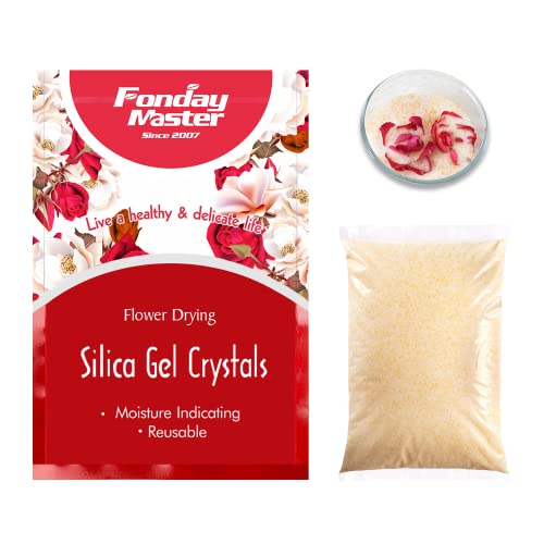 5LBS Fonday Silica Gel Flower Drying Crystals for Wedding Bouquet Preservation Color Indicating Reusable Bead Size Less Than 1mm
