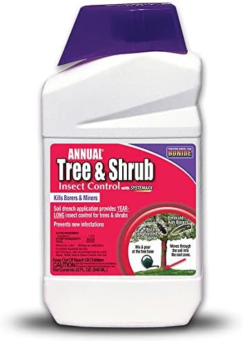 Bonide Annual Tree & Shrub Insect Control with Systemaxx, 32 oz Concentrate, Year Long Protection and Bug Killer