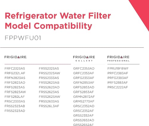 Frigidaire FPPWFU01 PurePour PWF-1 Water Filter 1 Count (Pack of 1)