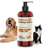 Deley Naturals Premium Alaskan Wild Caught Salmon Oil for Dogs and Cats - Omega-3 Rich Fish Oil Supplement for Healthy Skin, Coat, and Joints - All-Natural, Sustainably Sourced - 16 Oz