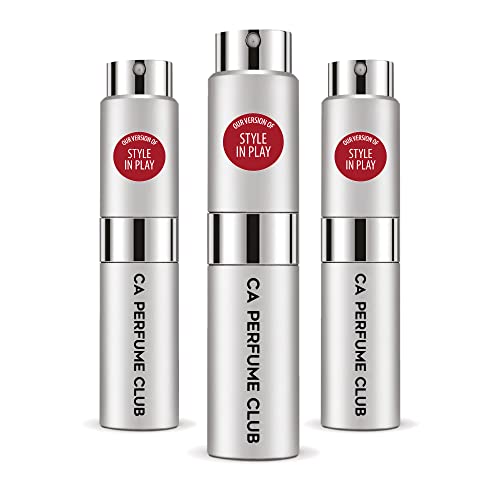 CA Perfume Impression of Style In Play For Men Replica Version Fragrance Dupes Concentrated Long Lasting Eau de Parfum Spray Refillable Atomizer Bottle 0.27 Fl Oz-X3