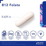 Pure Encapsulations B12 Folate - Energy Supplement to Support Nerves, Energy Metabolism & Cognitive Support* - with Vitamin B Folate as Metafolin - 60 Capsules