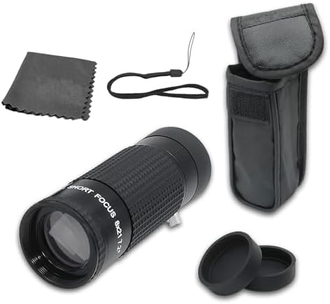 Extra Short Focus Reading Monocular,8x21mm Short Distance/Close Focus Monocular,Monocular Telescope,High Definition Ultra Light Pocket Telescope for Bird Watching, Hunting, Fishing, Sport Events