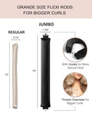 Heatless Hair Curler to Sleep in - Overnight Heatless Curls Blowout Rods Headband No Heat Curling Set, Jumbo Rods Hair Rollers Blowout Look for Long Hair Silk Hair Wrap for Sleeping Black