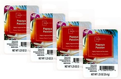Mainstays Scented Wax Cubes 1.25oz 4-Pack (Papaya Passion)