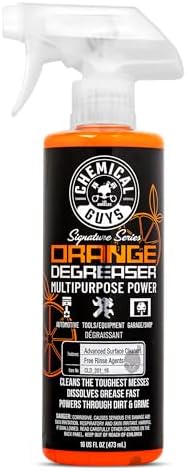 Chemical Guys Signature Series Orange Degreaser, Heavy-duty All-purpose Cleaner For Engines, Tires, Undercarriages & More, Professional Strength Formula, Breaks Down Grease, Oil & Grime - 128 fl oz