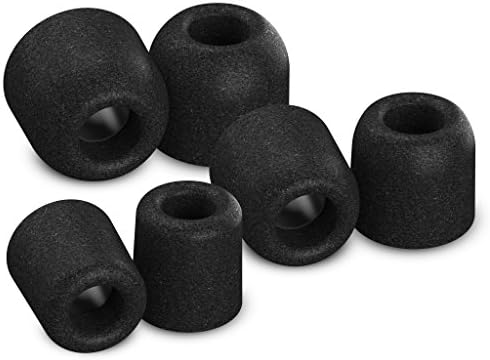 Comply 600 Core Series | Memory Foam Replacement IEM Ear Tips for Truthear, Sennheiser, Moondrop & More | Superior Noise Isolation, Ultimate Comfort, Secure Fit | Black (S/M/L) (3 Pairs)