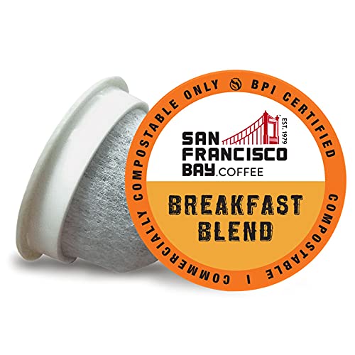San Francisco Bay Compostable Coffee Pods - Breakfast Blend (36 Ct) K Cup Compatible including Keurig 2.0, Medium Roast