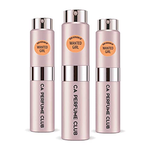 CA Perfume Impression of Wanted Girl For Women Replica Version Fragrance Dupes Concentrated Long Lasting Eau de Parfum Spray Refillable Atomizer Bottle 0.27 Fl Oz-X3