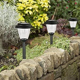 voona Solar Outdoor Pathway Lights Matt Black Stainless Steel Painted LED Lights for Garden Landscape Path Yard Driveway (black-8pack)