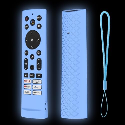 Protective Cover for Hi-Sense U7G, ERF3A90, U8 U9G Series 4K ULED Remote Protector,Glow Blue