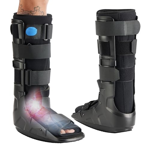 Medibot Air Cam Walker Tall Fracture Boot, Medical Recovery Walking Boot for Broken Foot, Sprained Ankle, Fractures, Adjustable Air Bladders, Universal Fit for Men & Women, Left or Right Foot(Large)