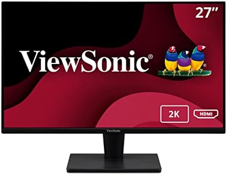 ViewSonic VA2715-2K-MHD 27 Inch 1440p LED Monitor with Adaptive Sync, Ultra-Thin Bezels, HDMI and DisplayPort (Renewed)