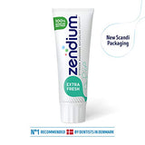 Zendium Extra Fresh Toothpaste 75ml - contains natural antibacterial enzymes and proteins - natural protection against bad breath with up to 12 hour fresher breath - SLS free, Triclosan free