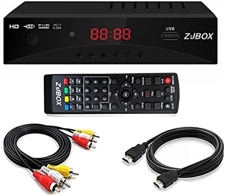 Digital TV Converter Box, ATSC Cabal Box - ZJBOX for Analog HDTV Live1080P with TV Recording&Playback,HDMI Output, Timer Setting TV Tuner Function Set Top Box Digital Channel Free