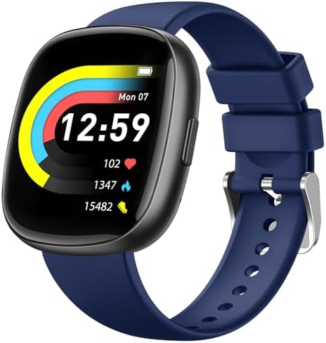 Smart Watches for Men Women Fitness: Fitness Tracker with Blutooth Call 24H Heart Rate SpO2 Sleep Monitor 5ATM Waterproof 120+ Sport Mode Smartwatch Compatible with iPhone Android Phones (Deep Blue)