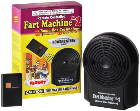 Remote Controlled Fart Machine #2 with Boom Box Technology - 15 Realistic Sounds - Wireless with 100 ft Range