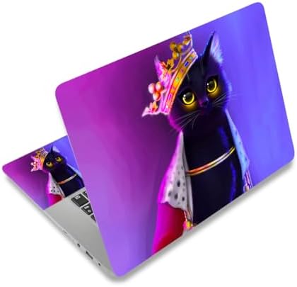 Laptop Skin Sticker Decal,12" 13" 13.3" 14" 15" 15.4" 15.6 inch Laptop Vinyl Skin Sticker Cover Art Protector Notebook PC (2 Wrist Pad Skins Included), Decorative Waterproof Removable,Cat Princess