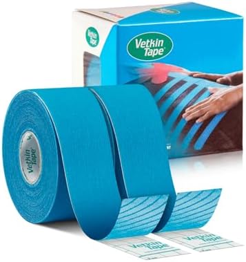 VETKIN VetkinTape® Veterinary Kinesiology Tape | Tape for Horses & Dogs | Equine & Canine Kinesiotape | Latex Free and Quality Mark Certified Ktape | 1.2 inch | Pack of 2 Rolls (Blue)